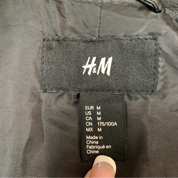 H&M Moto Style Faux Leather Jacket (M) - Picture 3 of 4